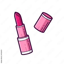 opened pink lipstick ilration