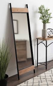 Find round mirror wood frame. Kincaid Wood And Metal Full Length Leaner Mirror In 2021 Wood Full Length Mirror Full Length Mirror Diy Cheap Full Length Mirror