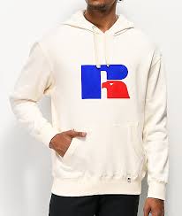 Russell Athletic Mikey Flock Natural Hoodie