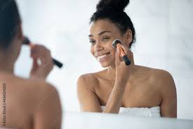 smooth skin at mirror