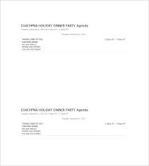 10 Party Agenda Templates Free Downloadable Samples