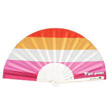 Lesbian Pride Flag Premium Bamboo Folding Clack Hand Fan – Got Pride!
