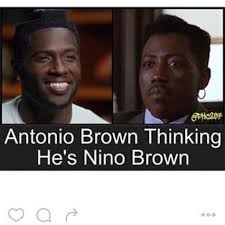 This hairstyle has a strong middle and parts down the center. Antonio Brown Haircut Memes