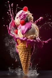 ice cream cone splash pictures of