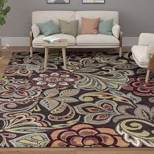 tayse rugs deco abstract brown 8 ft x