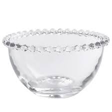 1pc Glass Bowl Pearl Edge Design Chic