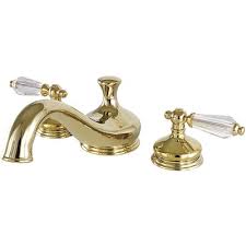 Stylish new arrival best bathroom faucets, bathtub faucets, sink faucets, bath fixtures & shower fixtures, at bathselect. Kingston Brass Part Hks3332wll Kingston Brass Heritage Crystal 2 Handle Deck Mount Roman Tub Faucet In Polished Brass Bathtub Faucets Spouts Home Depot Pro