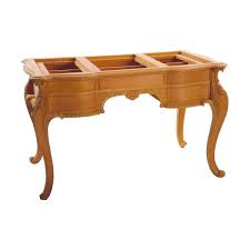 This bench can live in a lobby, sales floor, break room or in any. Wd 016a Chippendale Double Sided Desk Small Mahogany By Hand