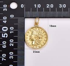 ancient roman coin charm necklace