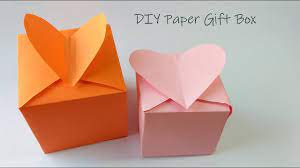 how to make quick paper gift box diy