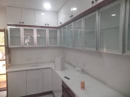 Modern Glass Modular Kitchen Cabinet