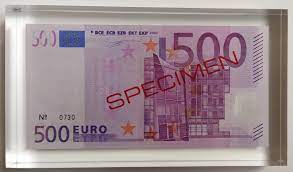 billets euro specimen avec signes de sécurités - testnote SPECIMEN