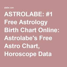 Astrolabe Free Horoscope Chart