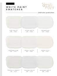 White Paint Swatches For 2019 Room