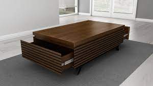 Cherry Wood Coffee Table With Storage