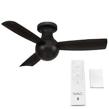 This mason jar ceiling fan light kit fits most standardize ceiling fans that have a light or will accept a light adapter kit. Wac Lighting Orb 44 In Indoor Outdoor Matte Black 3 Blade Smart Compatible Flush Mount Ceiling Fan With Remote Control F 004 Mb The Home Depot