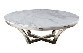 Aurora Round Chrome Marble Coffee Table