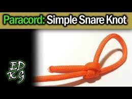 simple paracord easy snare knot basic