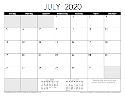 2020 Calendar Templates And Images