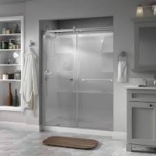 Frameless Sliding Shower Door In Chrome