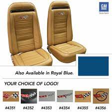 Embroidered Leather Seat Covers Royal