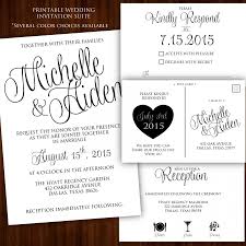 Printable Wedding Invitation Calligraphy Wedding Invitation