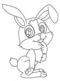 Coloriage lapin dessin à imprimer coloriage lapin kawaii se repose coloriage lapin dessin anime cartoon fait le pousse. Coloriage Lapin Souriant Kawaii Dessin Gratuit A Imprimer