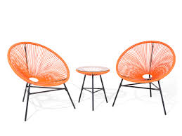 Pompei bistro table / chair set. Garden Furniture Patio Set Outdoor Bistro Set Table And 2 Chairs Orange Nandor