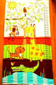 Details About Baby Fabric Panel Growth Chart Animals Children Quilting Treasures Cotton Bolt