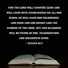 isaiah 51 3 for the lord will comfort