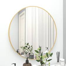 Modern Framed Wall Circle Mirror Large