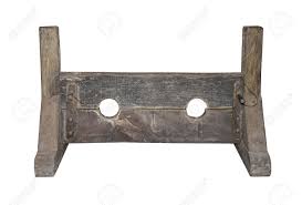 A Wooden Set Of Medieval Punishment Stocks. Stock Photo, Picture And  Royalty Free Image. Image 12852454.