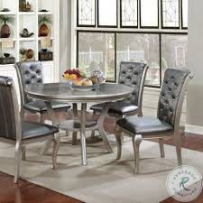 Amina Champagne Round Dining Room Set