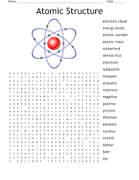 atomic structure word search wordmint