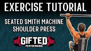 smith machine seated shoulder press