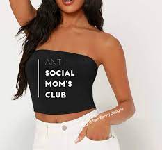 Anti Social Moms Club Mom Shirts Cool Moms Urban Ebony - Etsy