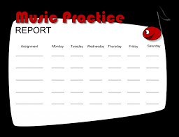 Mr Noteman Music Practice Report Chart