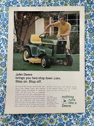 vine 1973 john deere print ad lawn