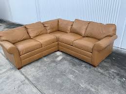 leather ethan allen sectional