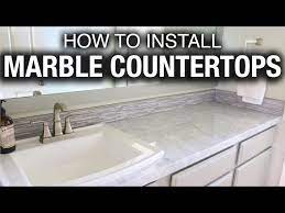 how to install marble countertops in a