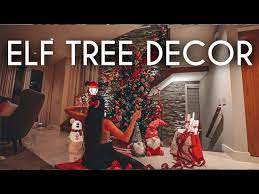 elf christmas tree decorate with me