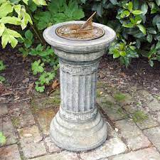 Classical Aged Brass Stone Garden Sundial