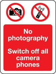 No Photography Switch Off All Mobile Phones Sign