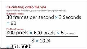calculations video file size you