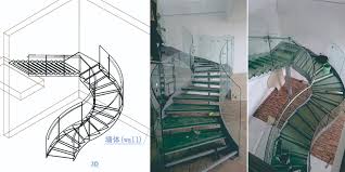 Modern Glass Curved Staircase Design