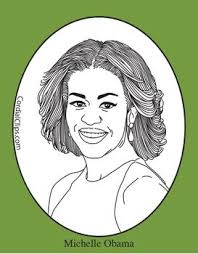 44 of michelle obama's most significant style moments. Michelle Obama Clip Art Or Coloring Page Art Silhouette Art Coloring Pages