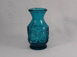 Blue Glass Bud Vase Made In Italy