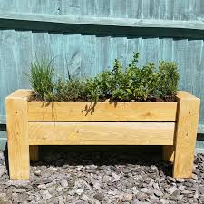 Garden Herb Planter Wooden Herb Box