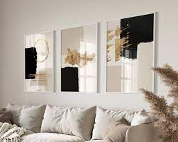 Neutral Wall Art Beige Black Wall Art