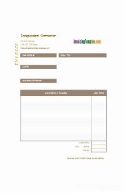 Download Independent Contractor Invoice Template Word Background
